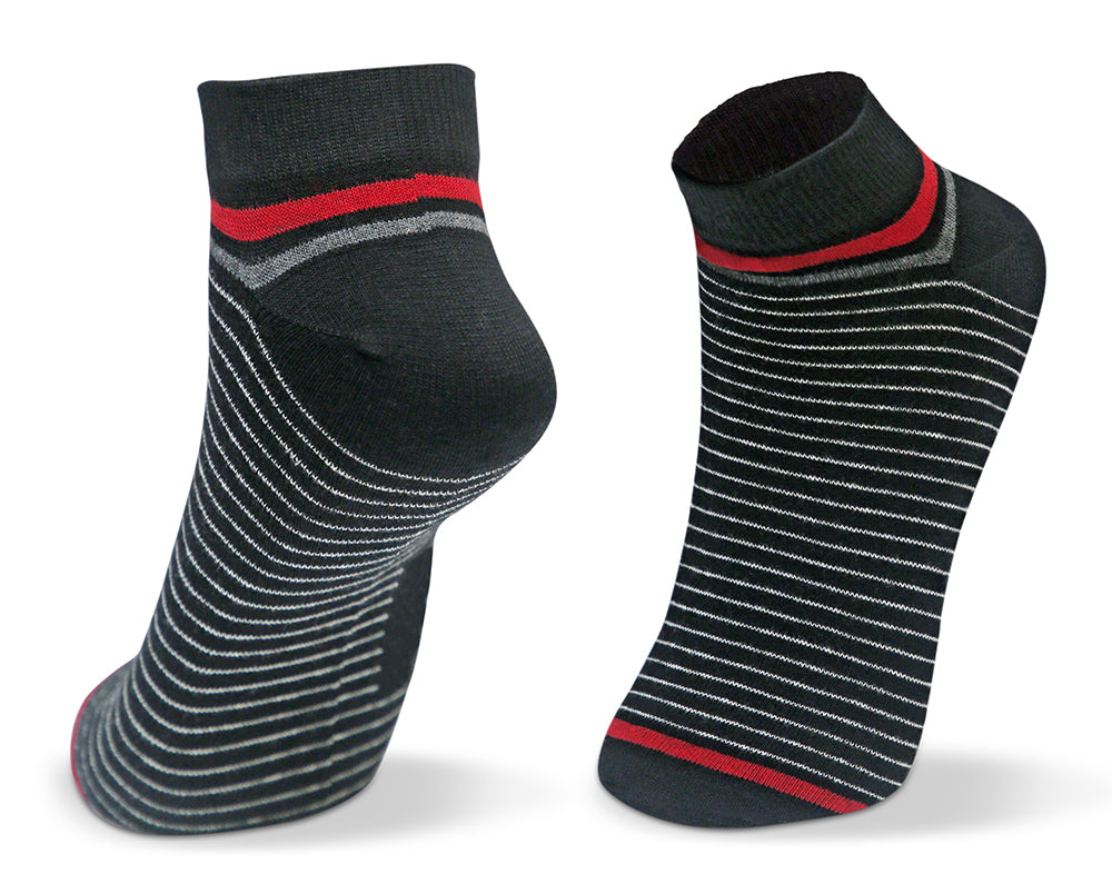 Men's Low Ankle Socks Stripes Design-Pack of 3 Pairs