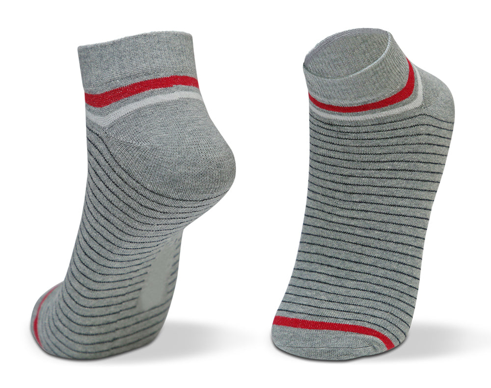 Men's Low Ankle Socks Stripes Design-Pack of 3 Pairs
