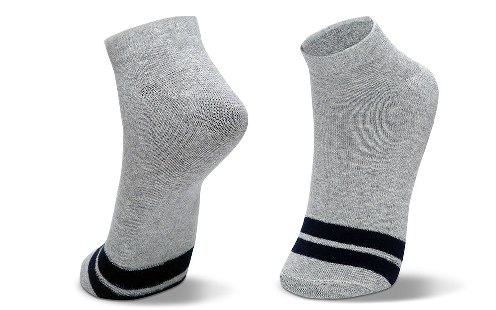 Williwr Men's Low Cut Solid Design Cotton Non Terry Ankle Socks (Free Size) - Pack of 2
